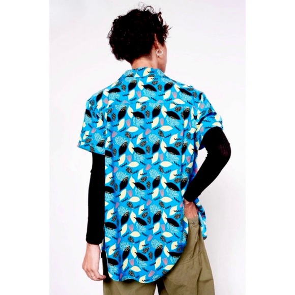 NWT Wildfang Empower Button Up Tropical Punch - Picture 3 of 10
